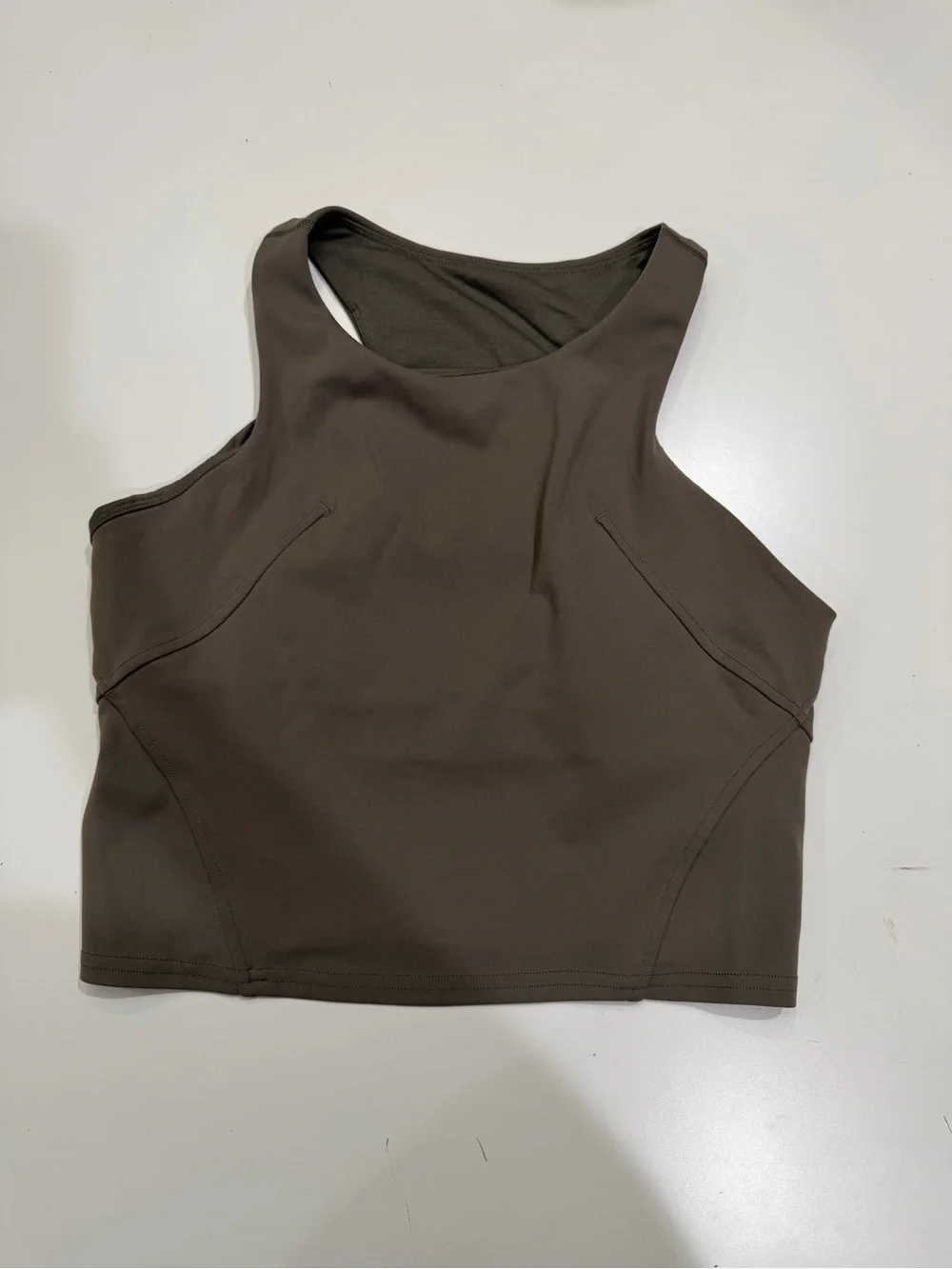 lululemon athletica Olive Green High Neck Racerback Crop Top